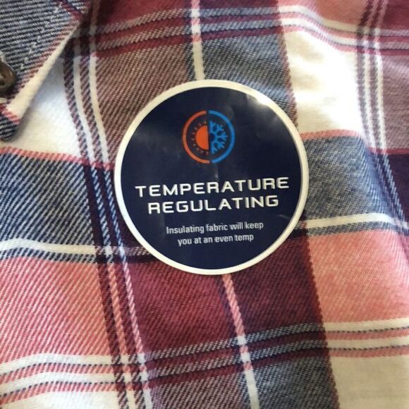 NWT Izod Flannel temperature regulating button down shirt size large. - Picture 4 of 8